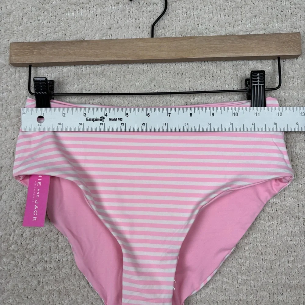 Janie and Jack‎ Swim Bottom Girls XS Pink White Striped Reversable Bikini Beach